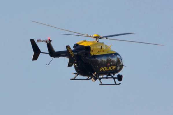 16 March 2020 - 16-48-38 
Devon and Cornwall's police helicopter G-DCPB popped by, maybe for a gander at the cruise ship in town, the Fridtjof Nansen.
--------------
Davon & Cornwall Police Helicopter